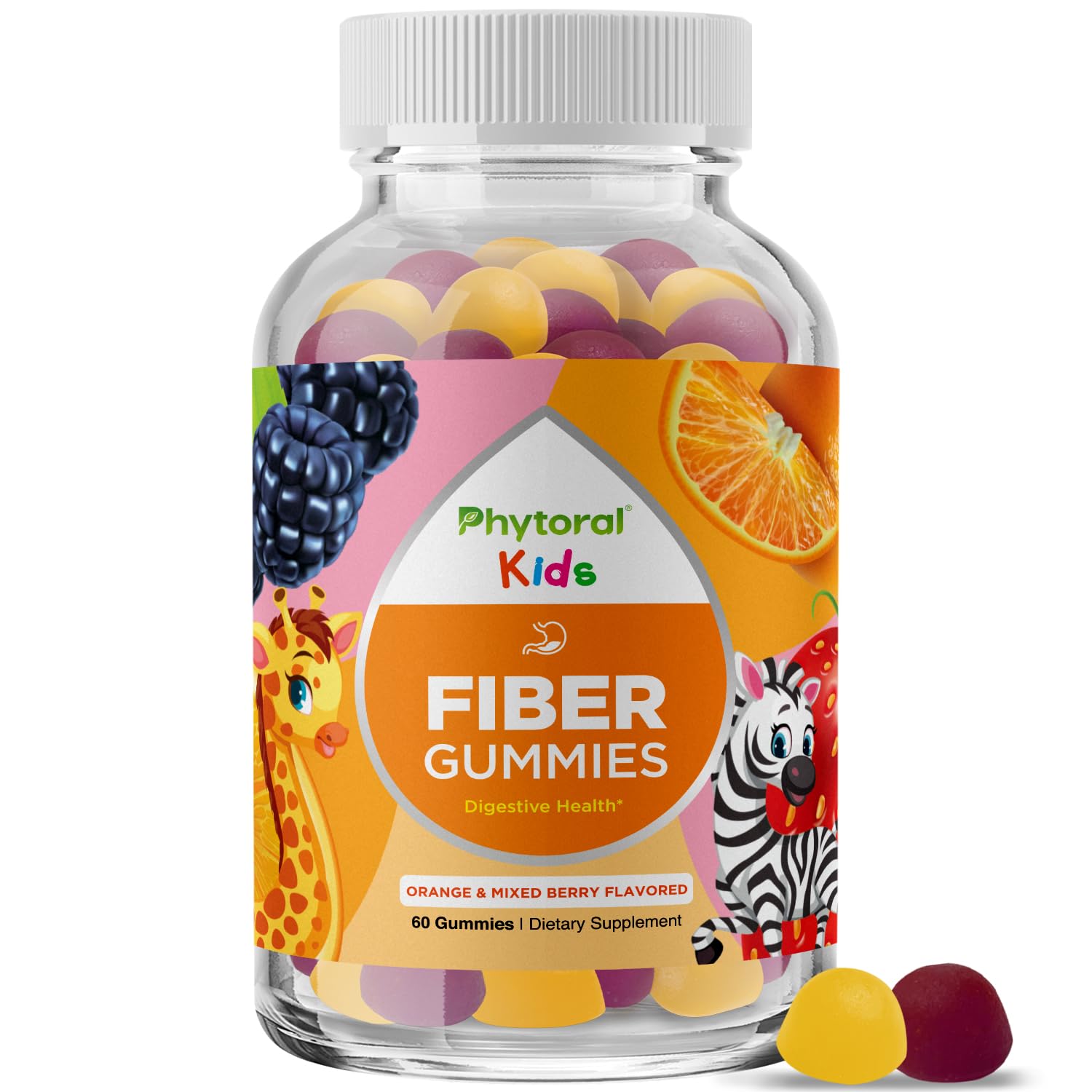 Phytoral High Prebiotic Fiber Gummies for Kids, 60 Count