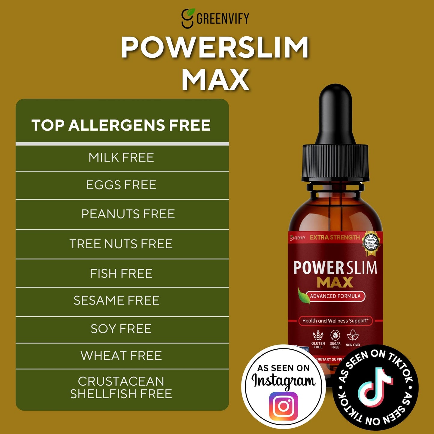 GREENVIFY Power Slim Max Extra Strength Advanced Formula Dietary Supplement Capsule 60 Count