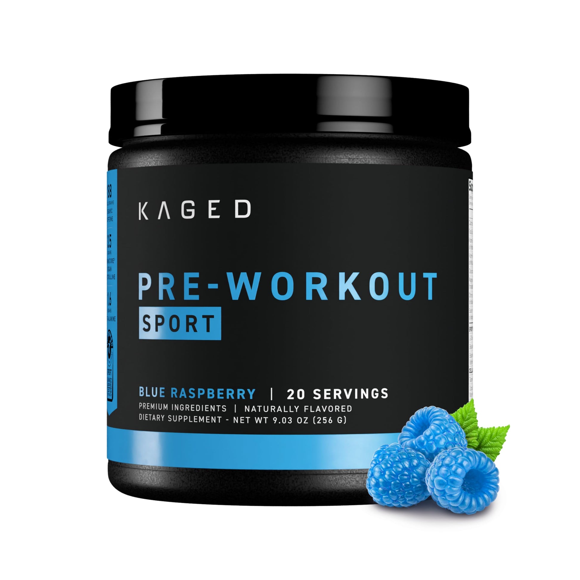 Kaged Sport Pre Workout Powder for Men & Women, 9.24 Ounce