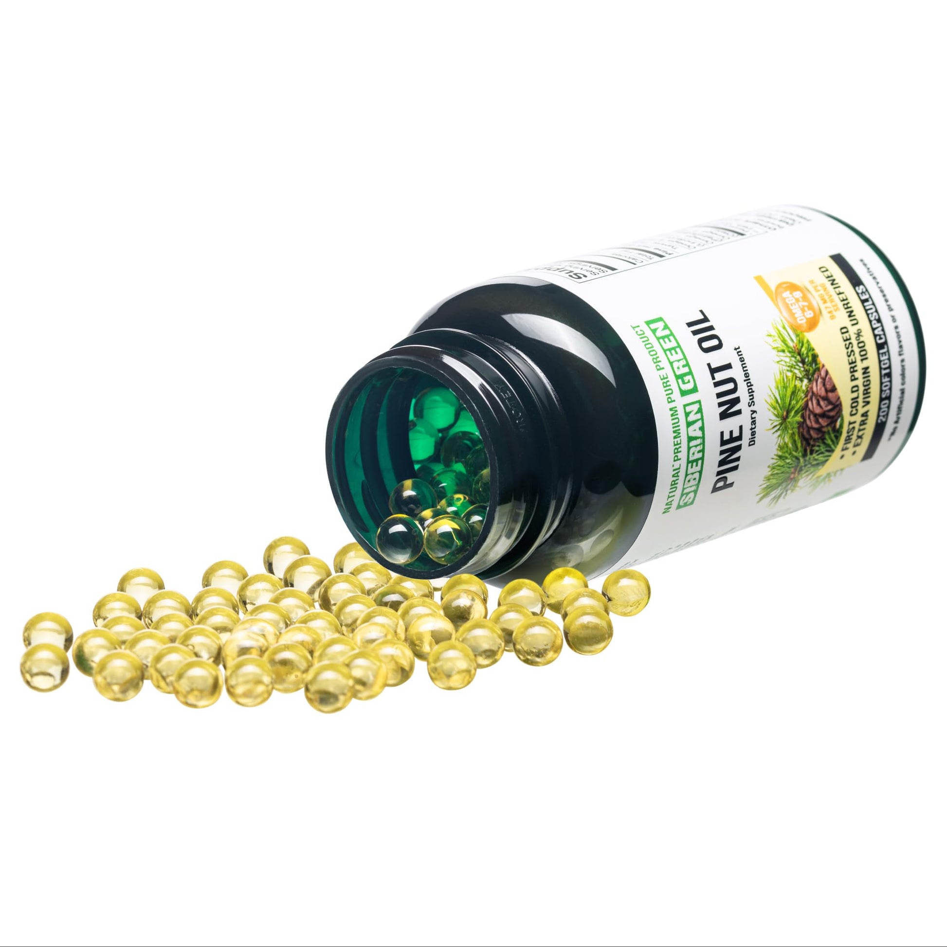 Siberian Green Pine Nut Oil Softgels 200 Count