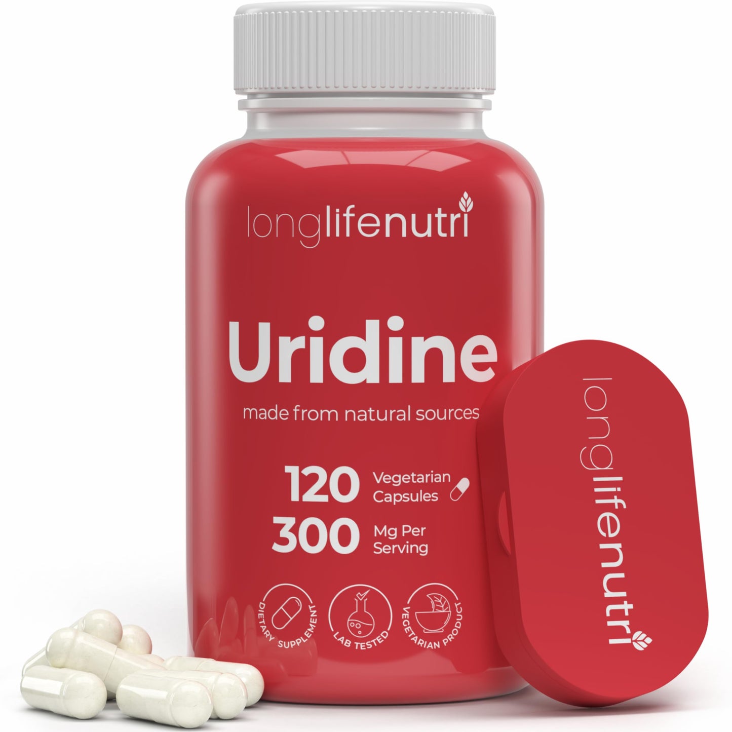 LongLifeNutri Uridine Monophosphate 300mg Capsule, 120 Vegetarian Capsules
