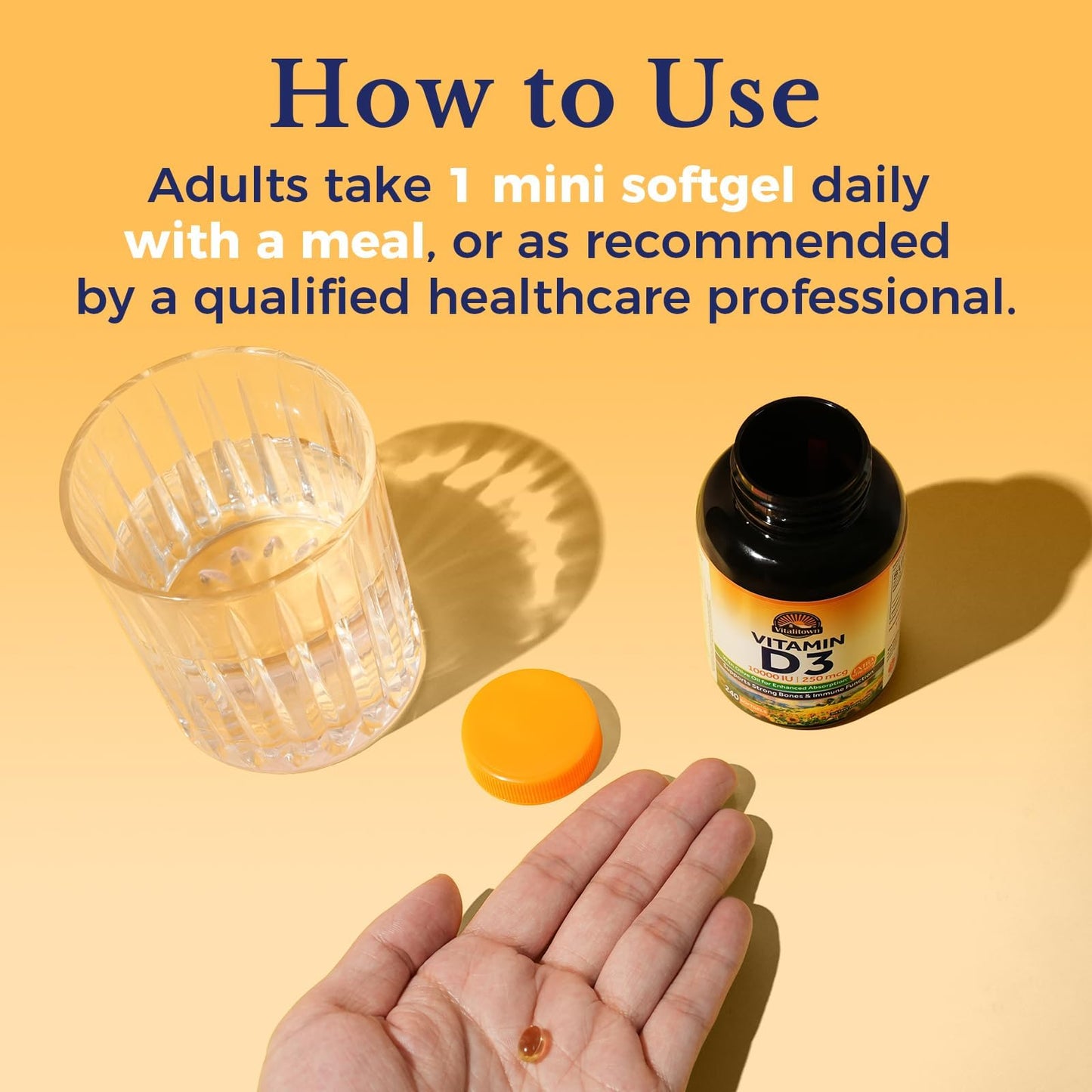 Vitalitown Vitamin D3 10,000 IU (250 mcg) Softgels 240