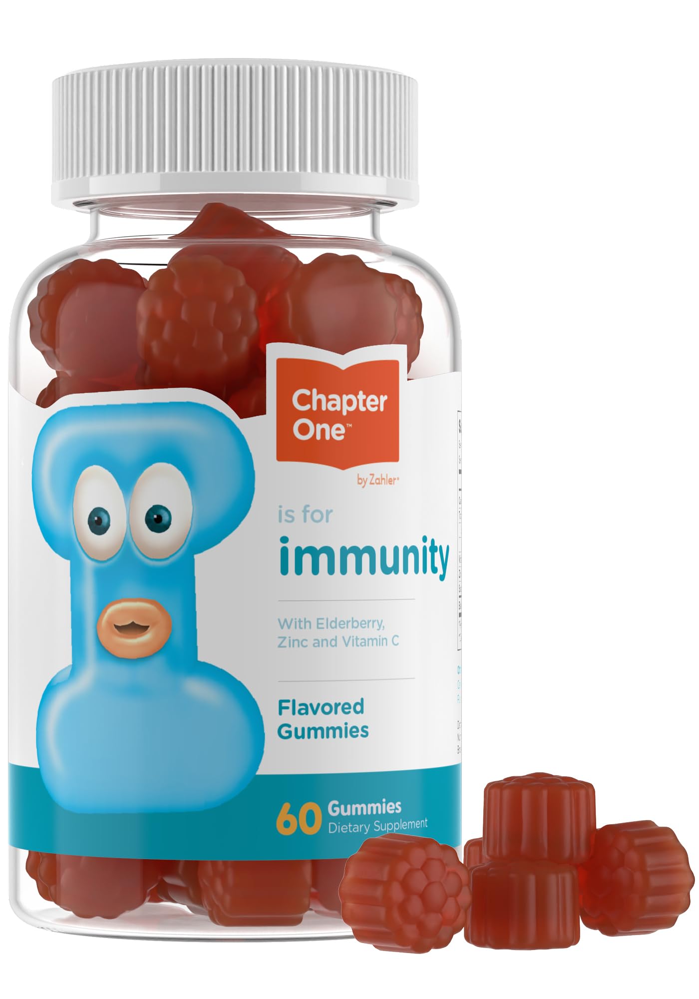 Zahler Chapter One Immune Support Gummies with Vitamin C, Zinc & Black Elderberry for Kids & Adults, 60 Count