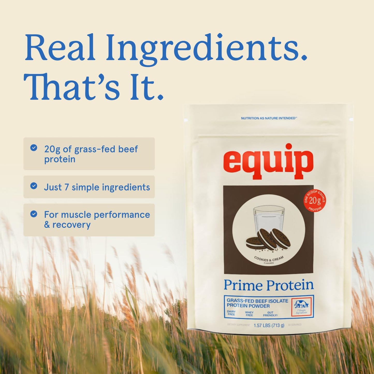 Equip Prime Beef Protein Isolate Powder 30 Servings