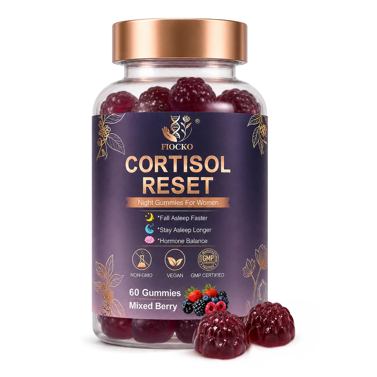 fiocko Cortisol Gummies 60 Count