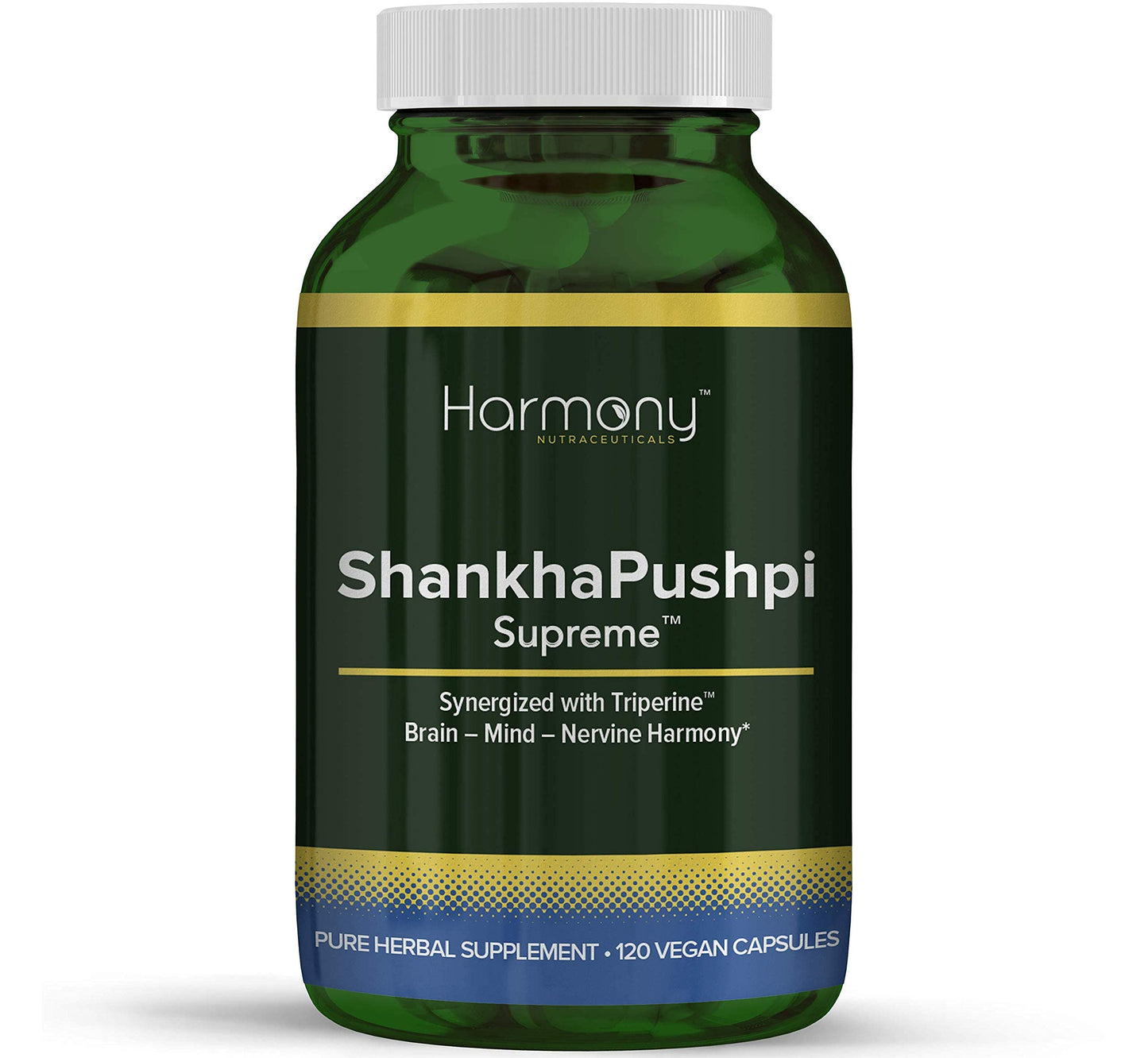 Harmony Nutraceuticals ShankhPushpi Supreme Ayurvedic Herbal Supplement Capsules 120 Count