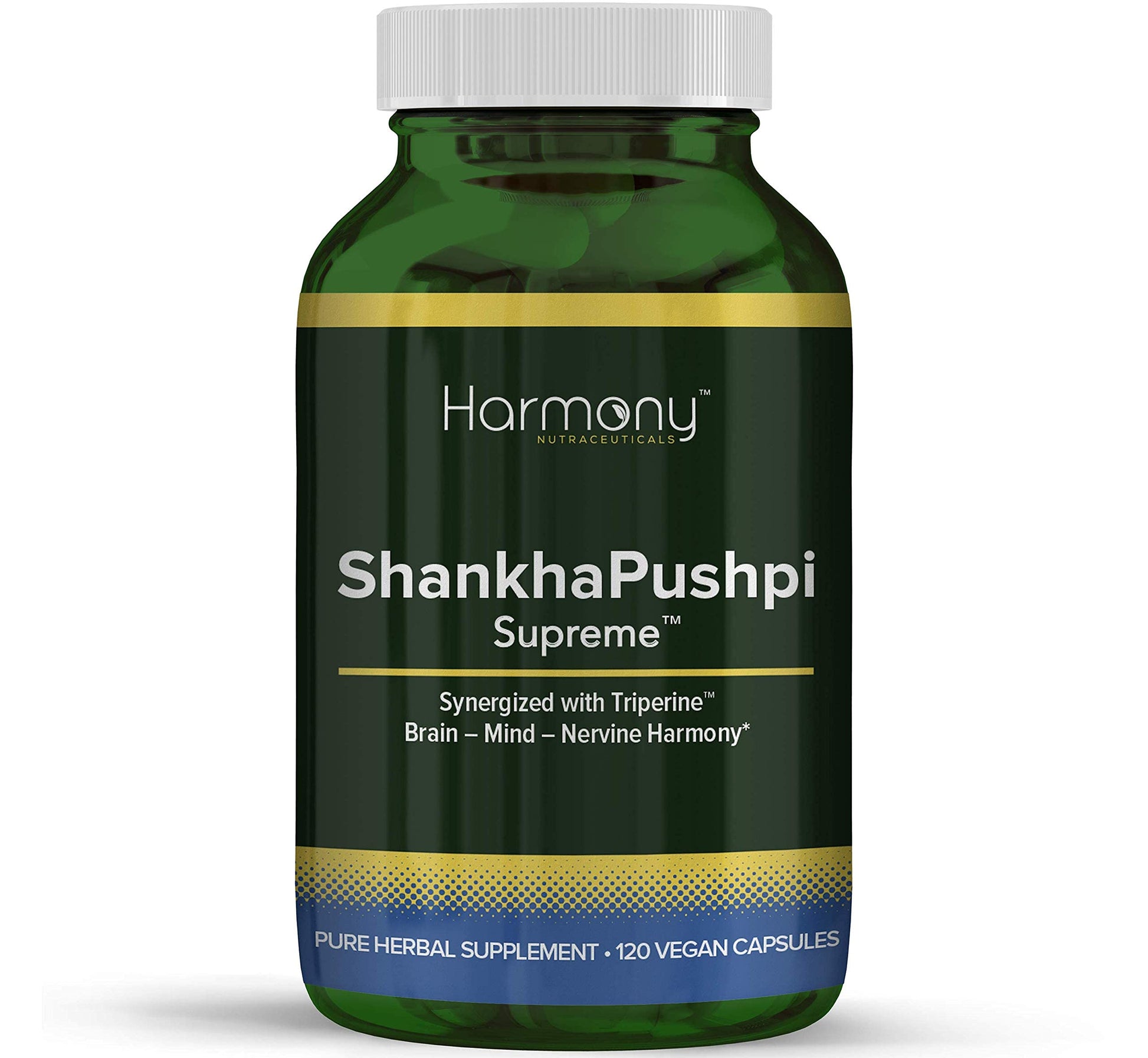 Harmony Nutraceuticals ShankhPushpi Supreme Ayurvedic Herbal Supplement Capsules 120 Count