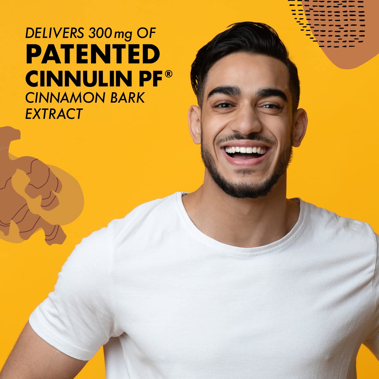 BlueBonnet Cinnulinpf Cinnamon Bark Extract Supplement, 60 Capsules