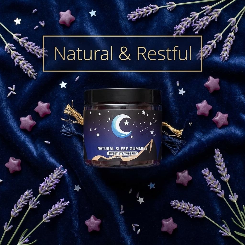 Eudaimona Natural Sleep Gummies for Adults - Melatonin Free - Sleep+ Gummies, 60 Count