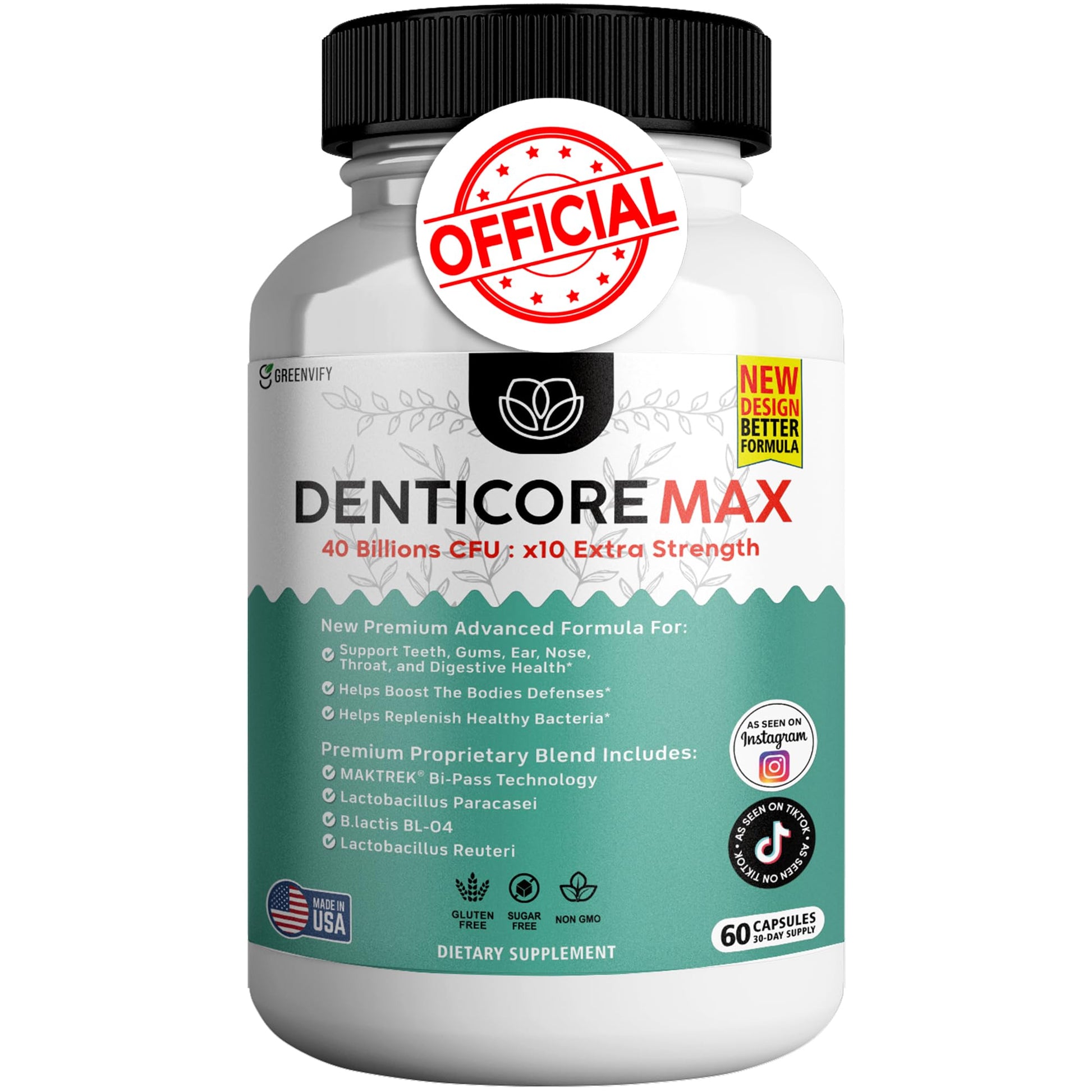 DentiCore Max for Gums and Teeth Health Capsules, 60 Count