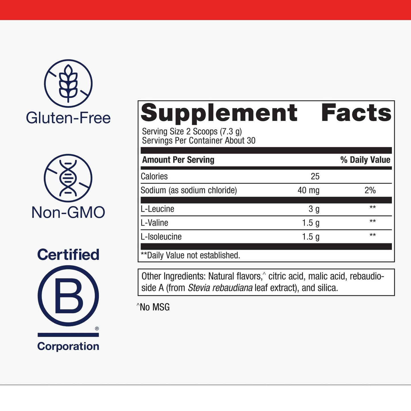 Metagenics BCAAs Powder Orange Mango Flavor 30 Servings