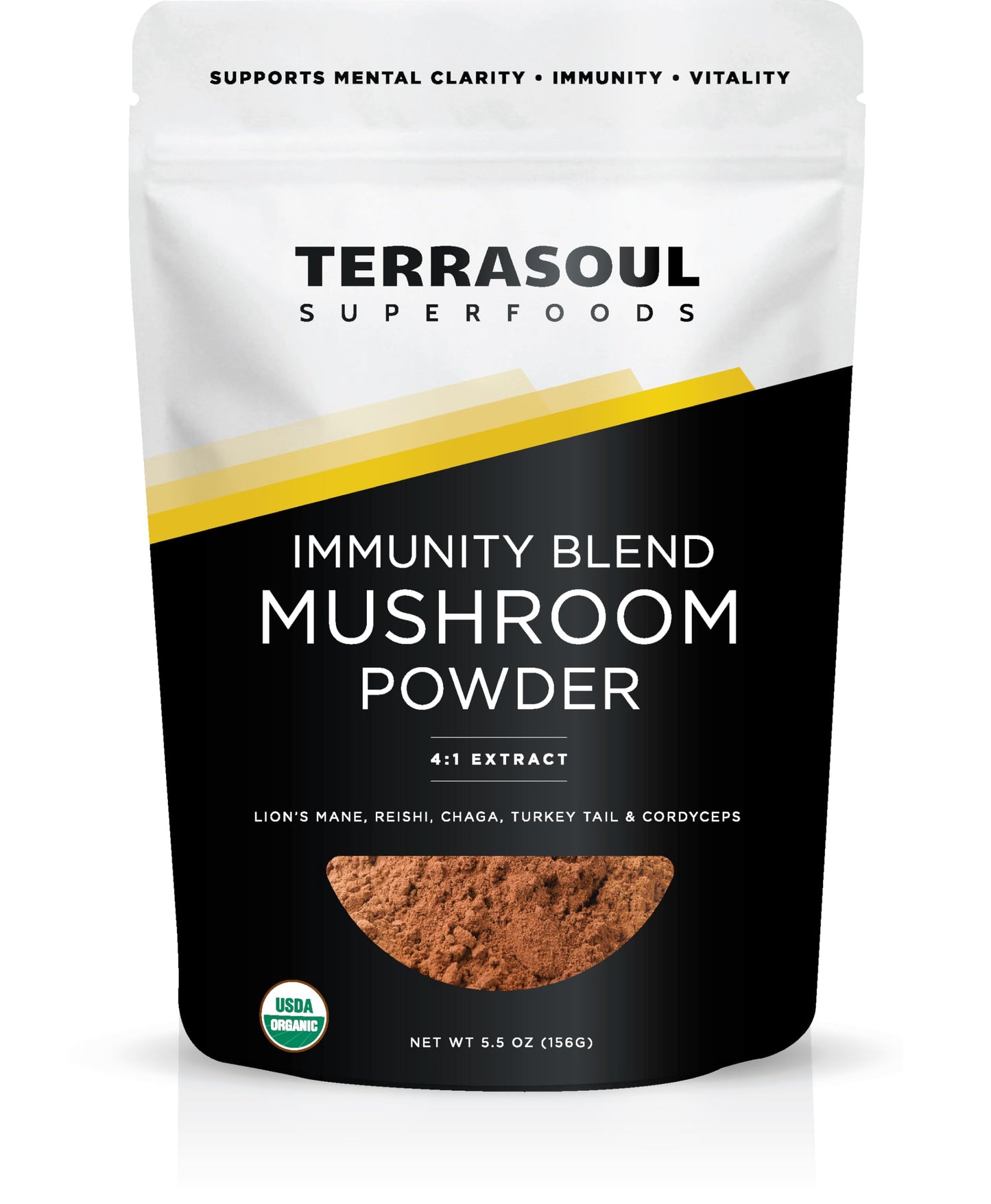 Terrasoul Superfoods Five Mushroom Blend Powder 6 x 1 oz