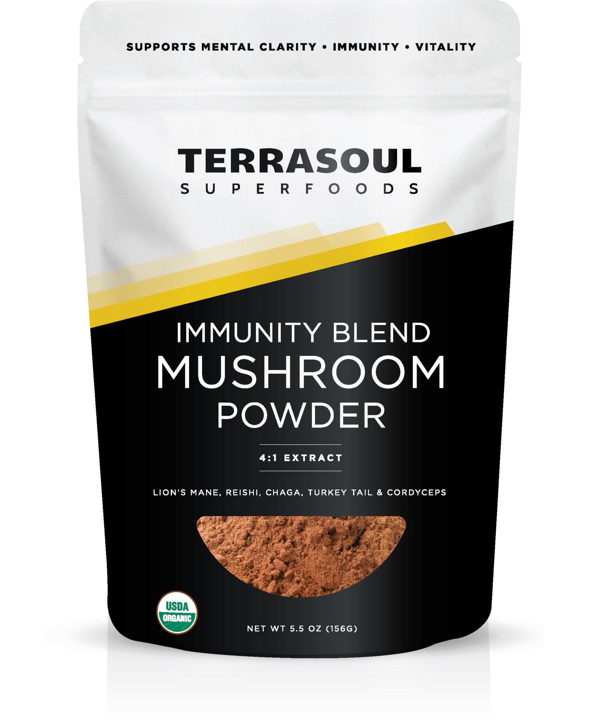 Terrasoul Superfoods Five Mushroom Blend Powder 6 x 1 oz