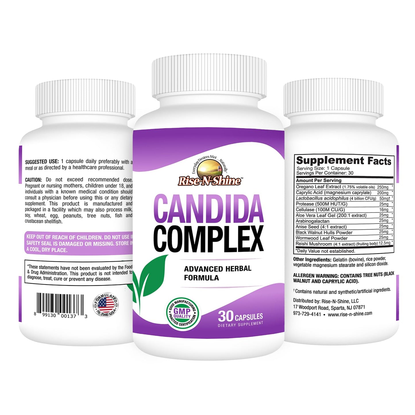 Rise-N-Shine Candida Complex Capsules 30 Count