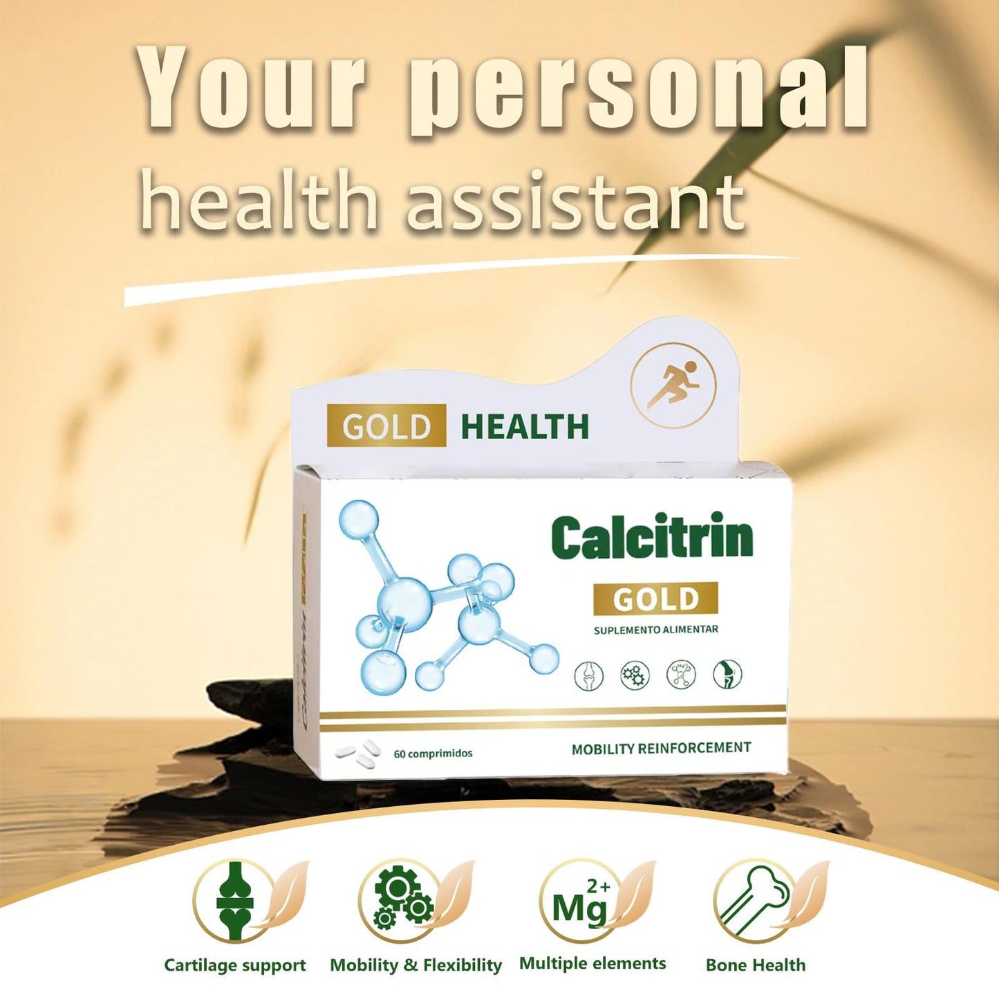 Nichalous Calcitrin Gold Dietary Supplement Mobility Reinforcement 60 Tablets