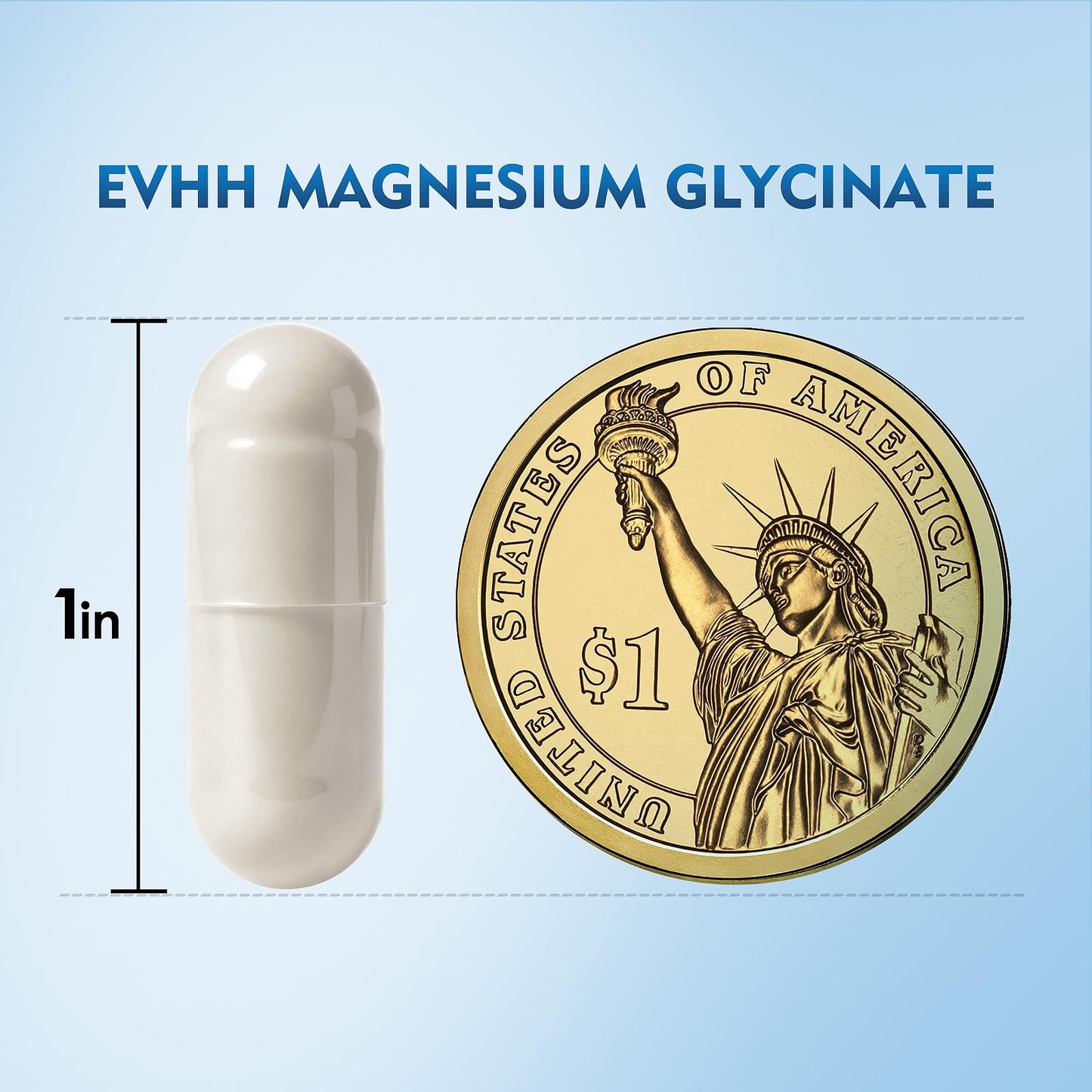 EVHH Magnesium Glycinate 240mg Vegan Capsules, 90 Capsules