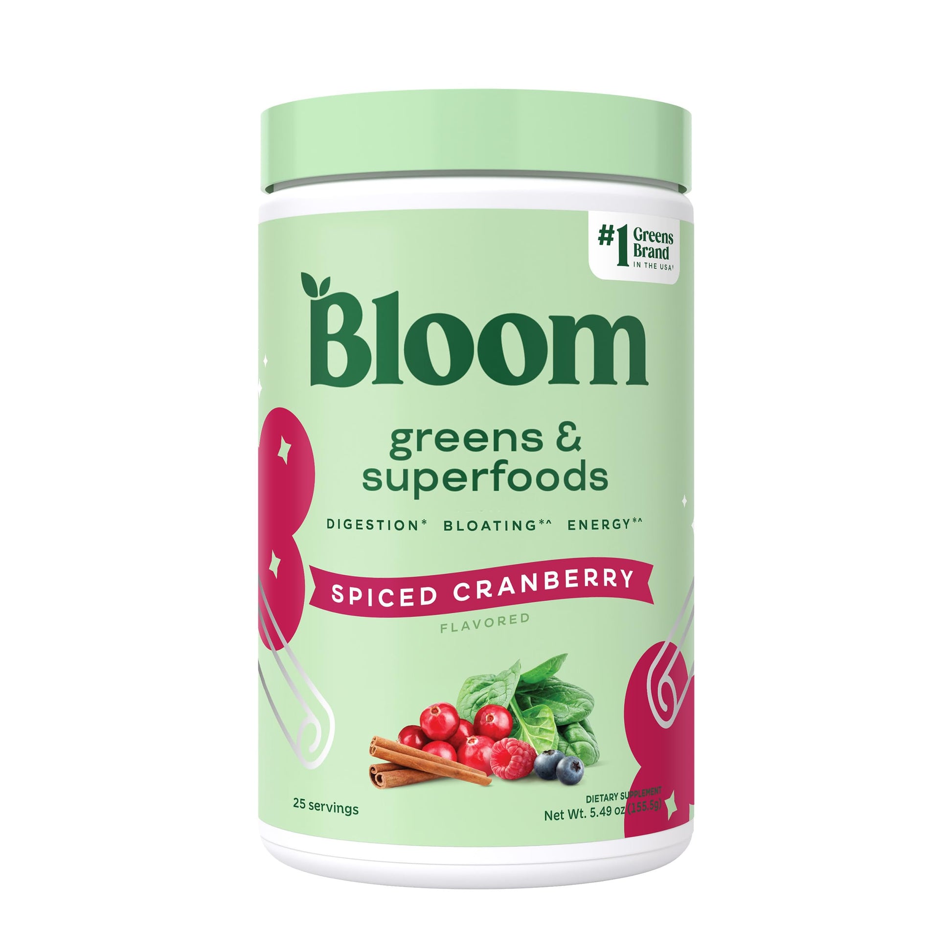 Bloom Nutrition Superfood Greens Powder, 25 Servings