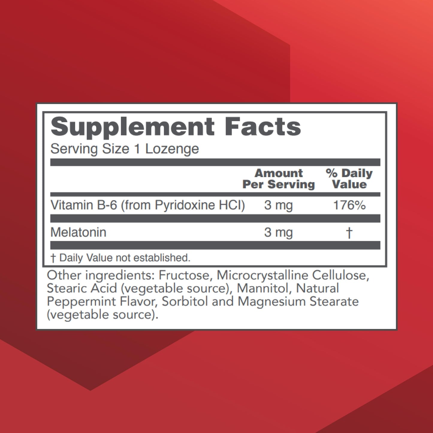 PROTOCOL FOR LIFE BALANCE Melatonin 3mg Chewable Lozenges, 120 Lozenges