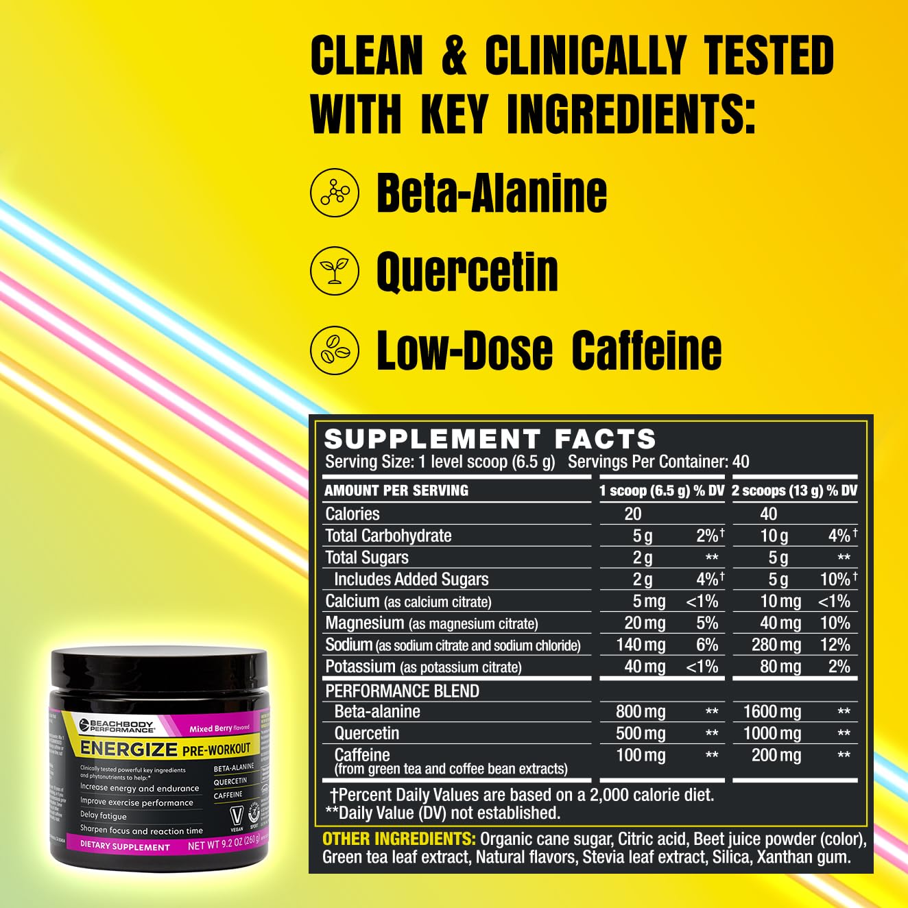 BODi Energize Pre Workout Powder, 9.16 Ounce (Pack of 1)