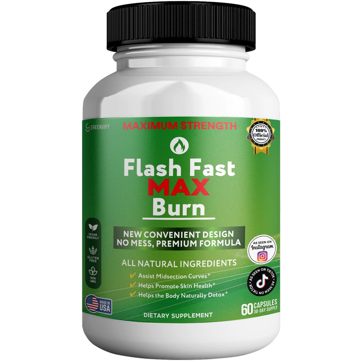 GREENVIFY Flash Fast Max Supplement Capsule, 60 Capsules