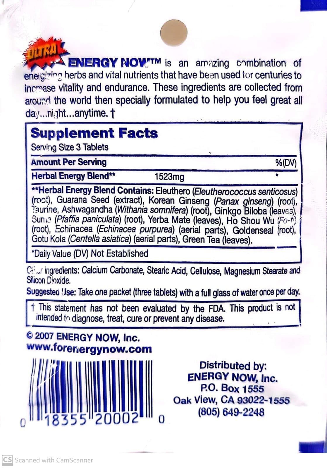 Energy Now Ultra Energy Now Tablets 24