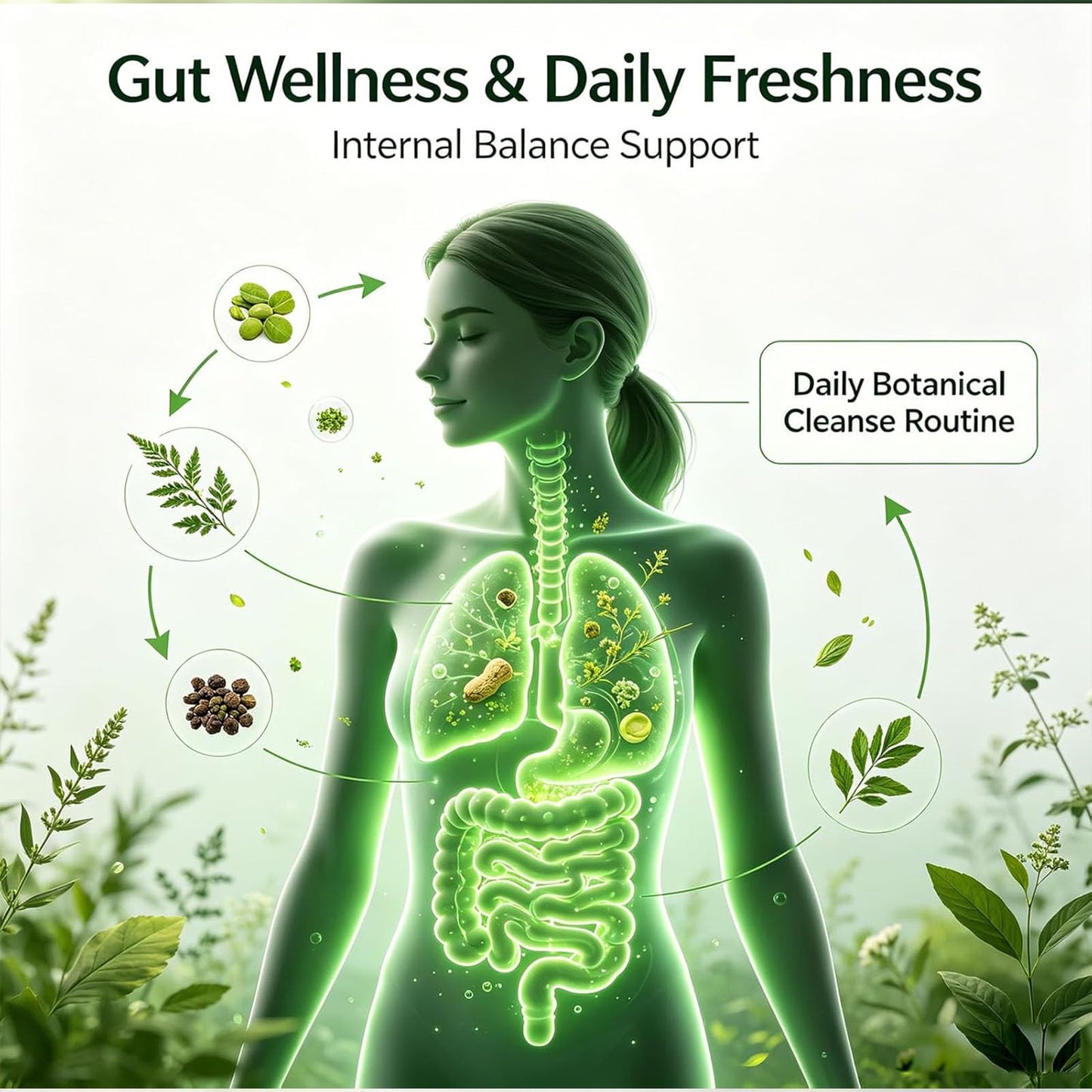 Hochornk InoCleanse Fresh Breath & Body Chlorophyll with Mint Parsley 60 Gummies