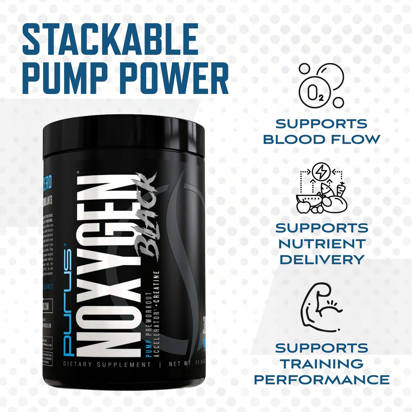 Purus Labs NOXygen Black Powder Pre-Workout Accelerator 11.9 Ounce