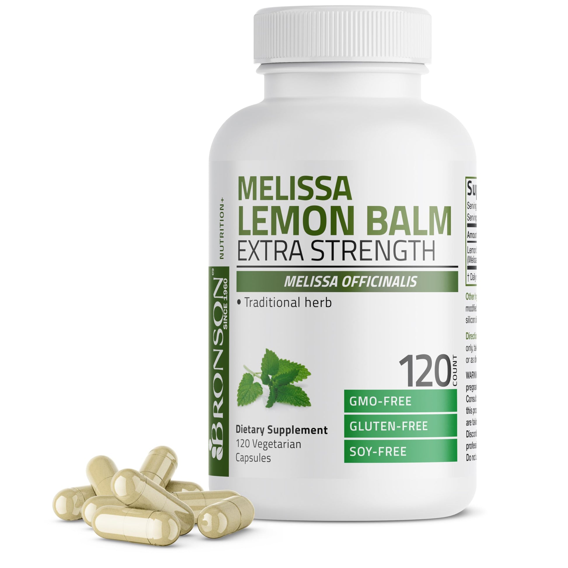 Bronson Melissa Lemon Balm Extra Strength Capsules 120