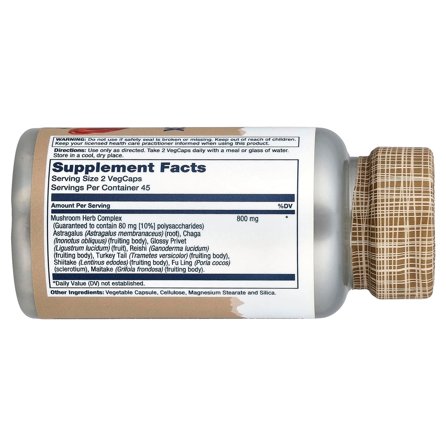Solaray Mushroom Complete 8-90 Vegetarian Capsules, 1 Count