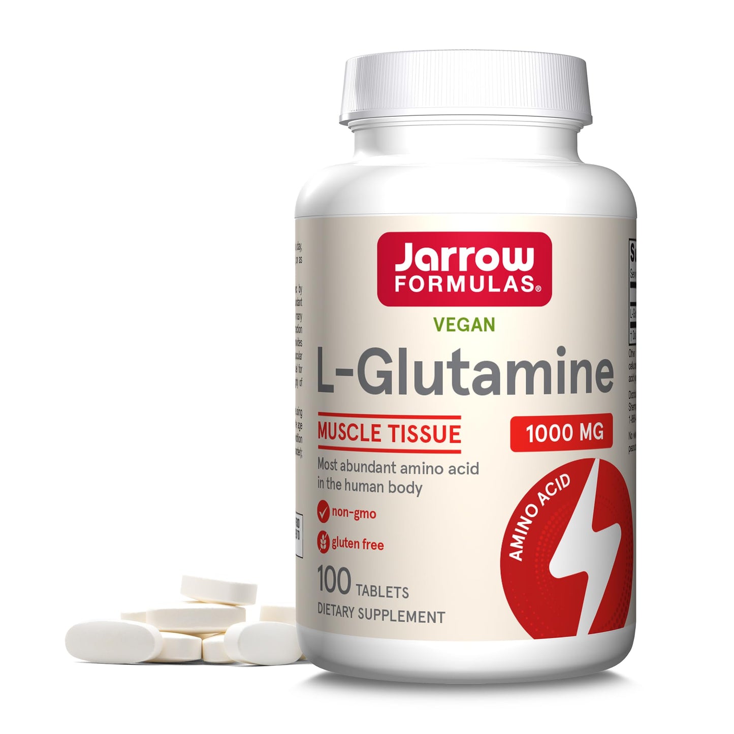 Jarrow Formulas L-Glutamine 1000 mg Tablet, 100 Count