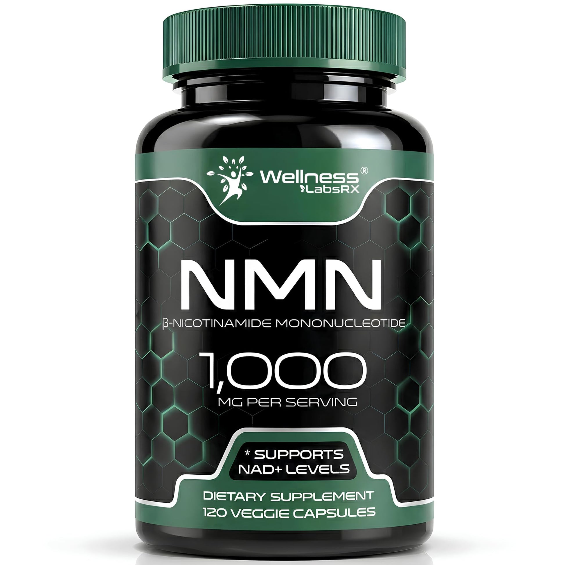 WELLNESS LABSRX NMN 1000mg Pure Organic Nicotinamide Mononucleotide Capsule, 120 Count