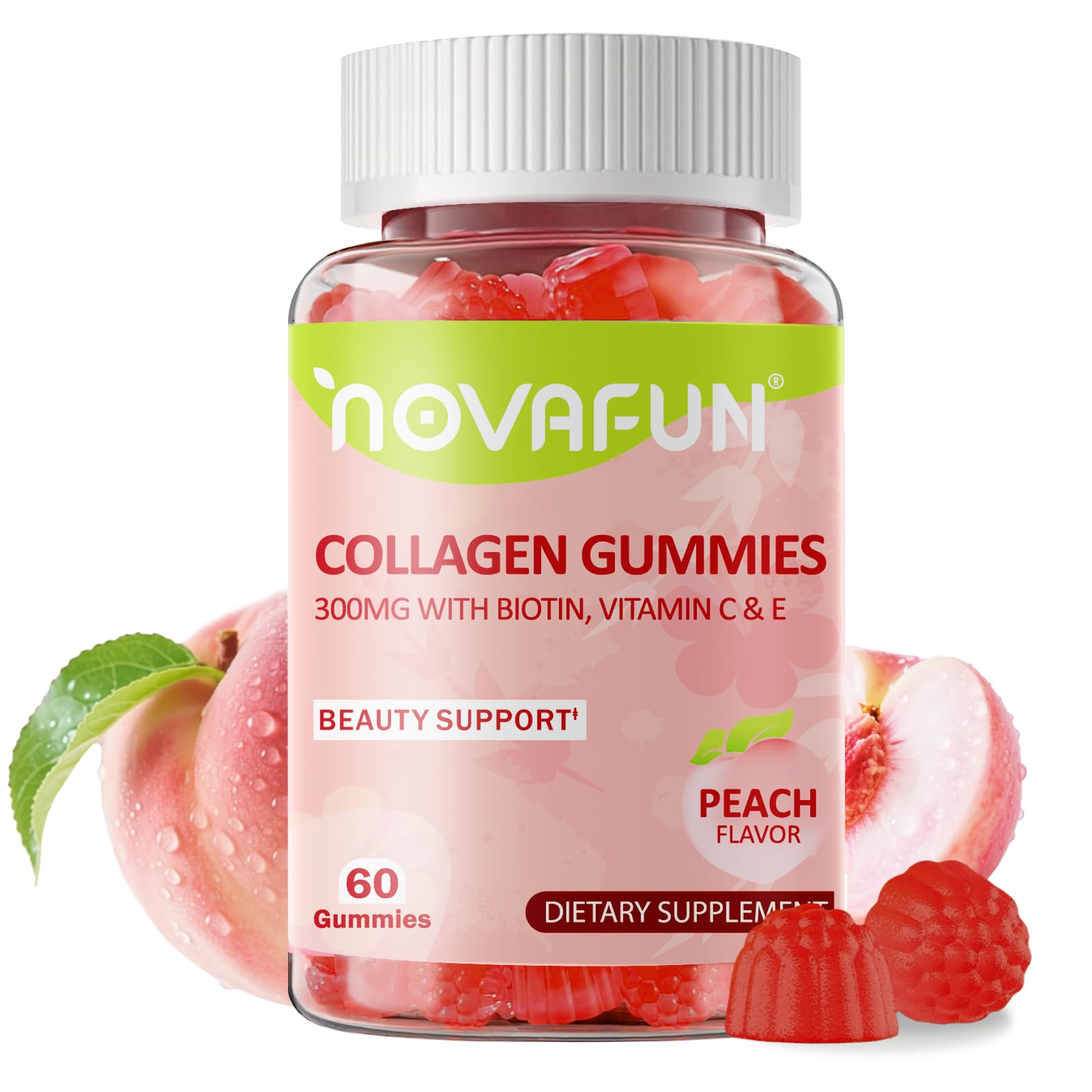 Novafun Collagen Gummies 300mg, 60 Gummies
