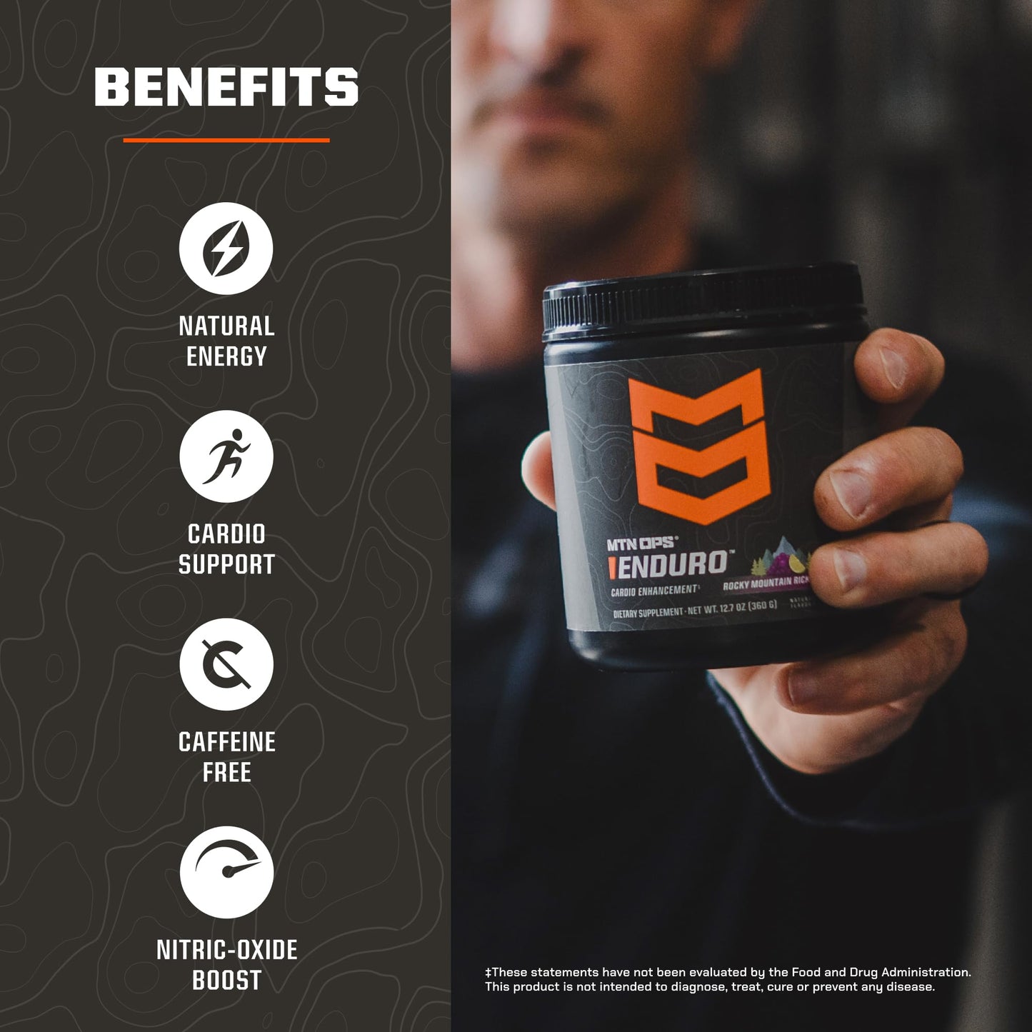 MTN OPS Enduro Nitric Oxide Pre Workout Powder 11.6 Ounce