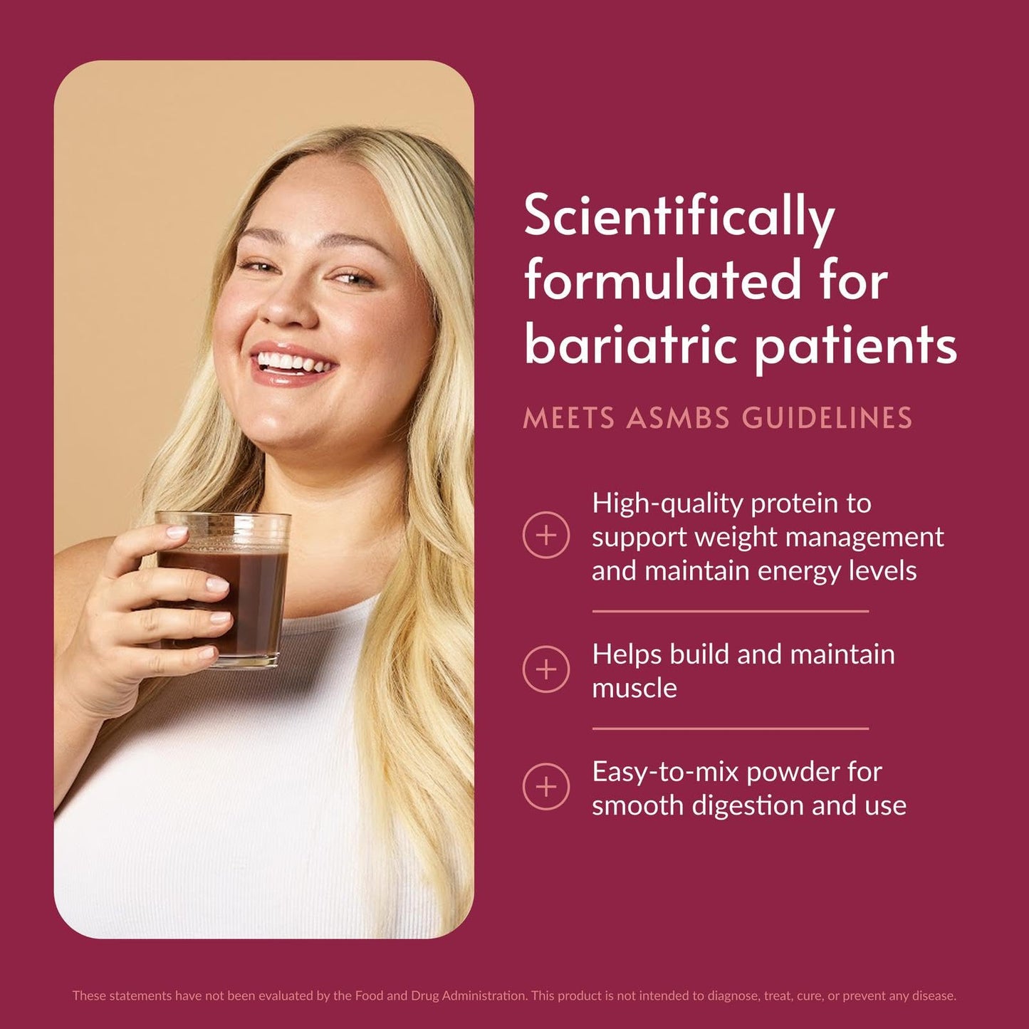 Bariatric Advantage High Protein Supplement Mix Whey Protein Isolate Powder, 13.83 oz, Chocolate