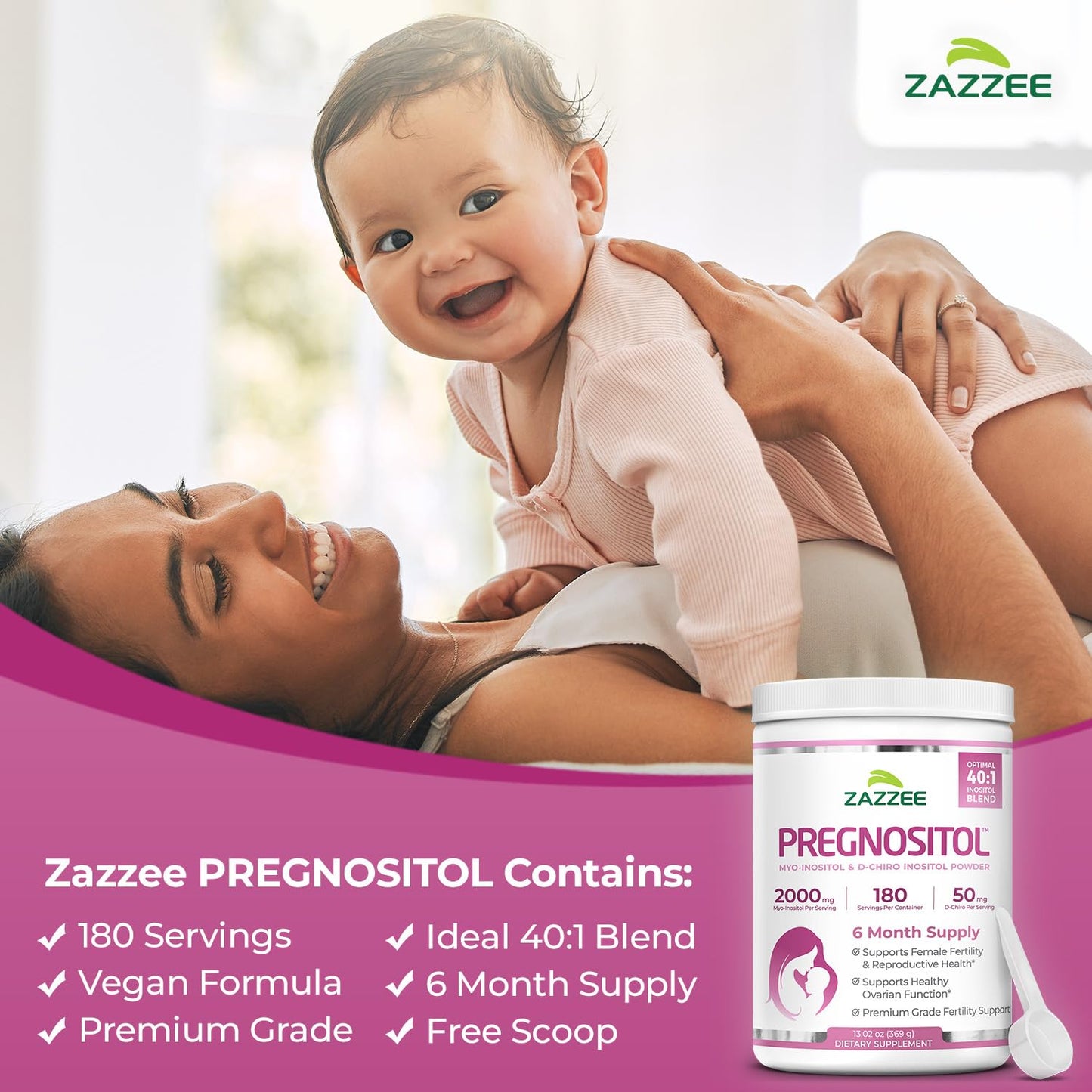 Zazzee PREGNOSITOL Powder, 16.62 oz