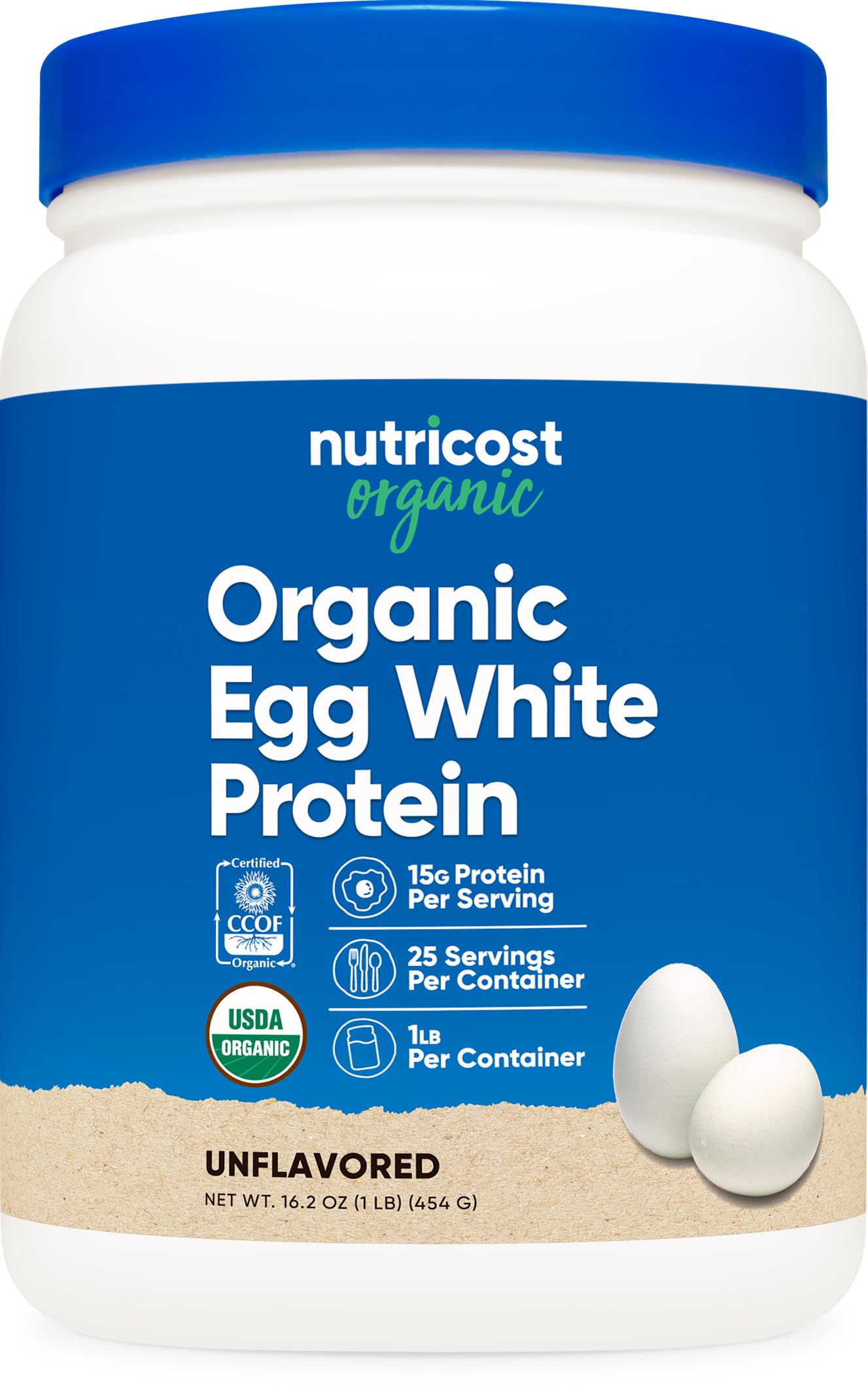 Nutricost Organic Egg White Protein Powder 16.2 oz