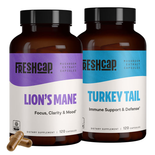 FreshCap Mushrooms Brain and Body Bundle Capsules, 2-Pack