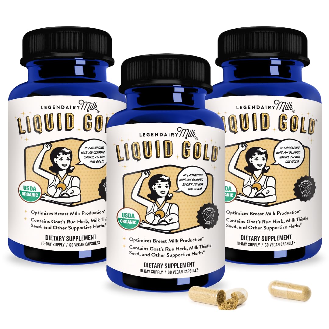 Legendairy Milk Liquid Gold Lactation Support Capsules, Pack of 3