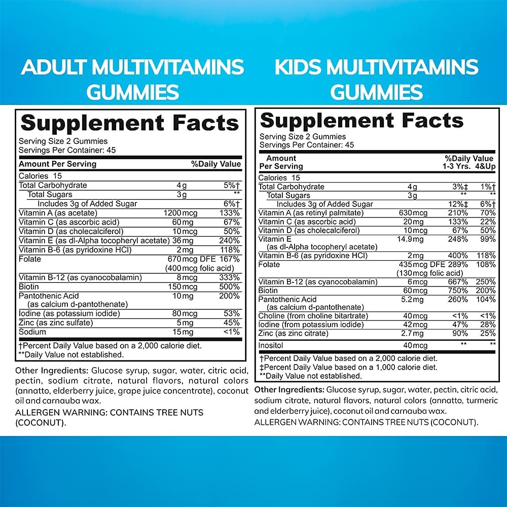 Zaytun Vitamins Halal Multivitamin Gummies for Kids and Adults, 60 Gummies