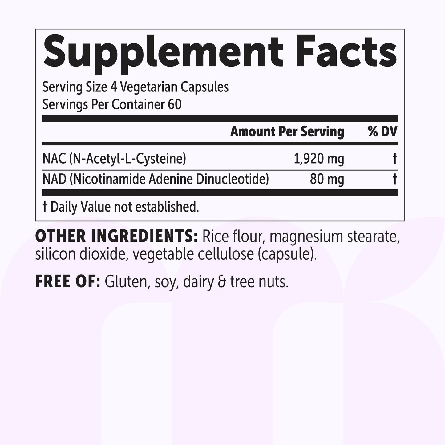 Micro Ingredients NAC with NAD+ 2000 mg Capsules, 240 Count