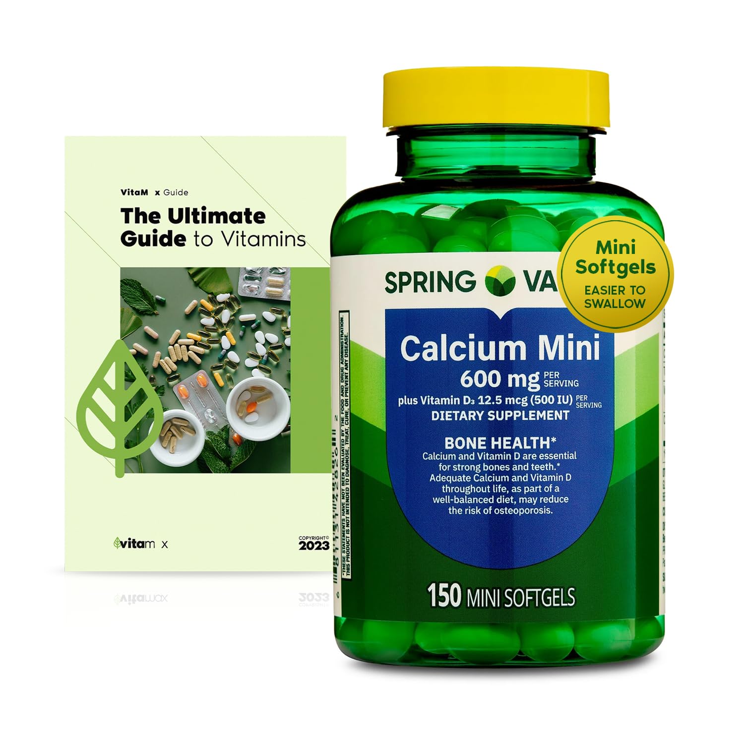 Generic Calcium Plus Vitamin D3 12.5 mcg (500 IU) Softgels, 150 Count