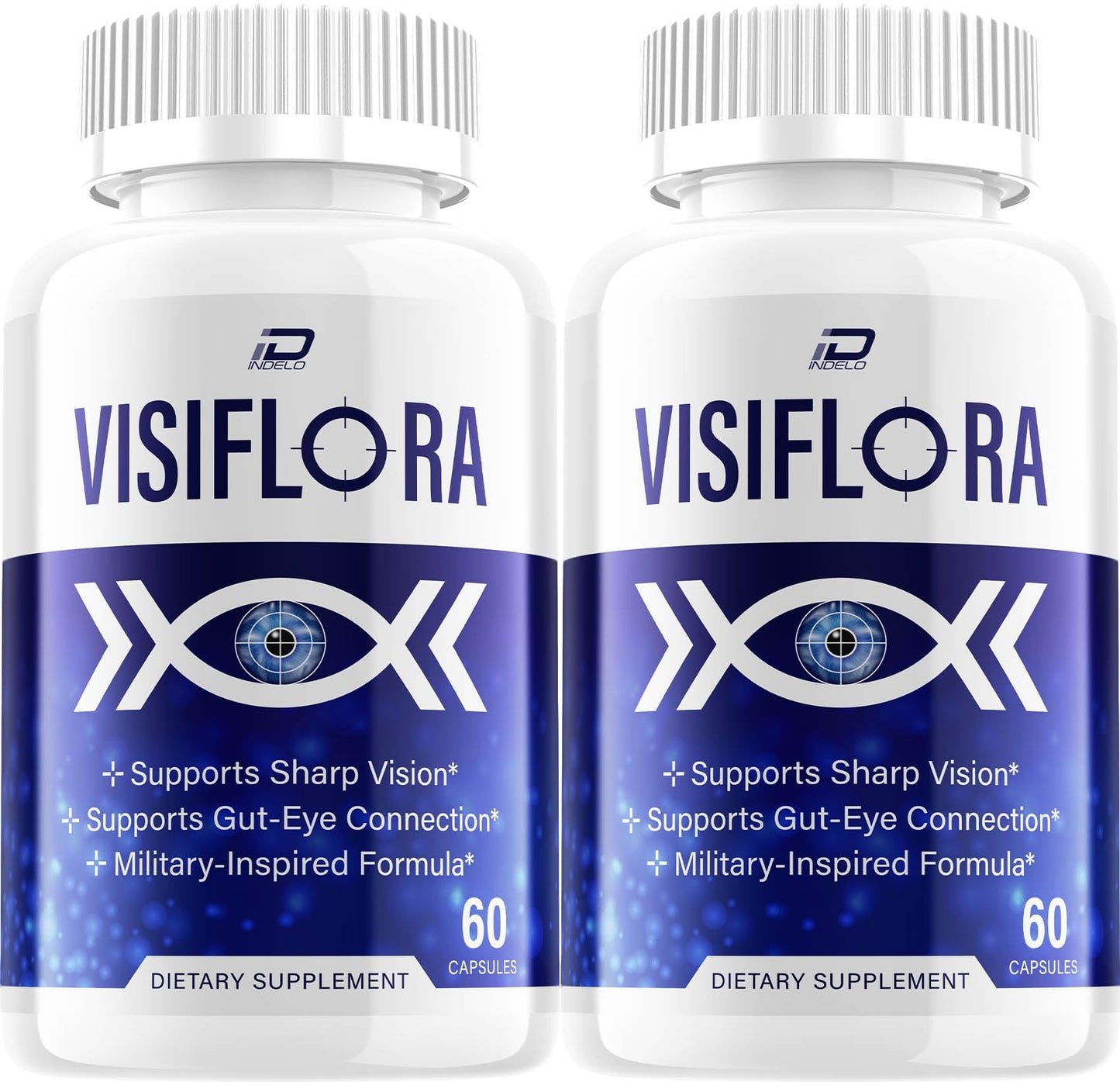 Indelo Visiflora Visual Support Supplement - Visi Flora Advanced Formula for Healthy Vision, 120 Capsules