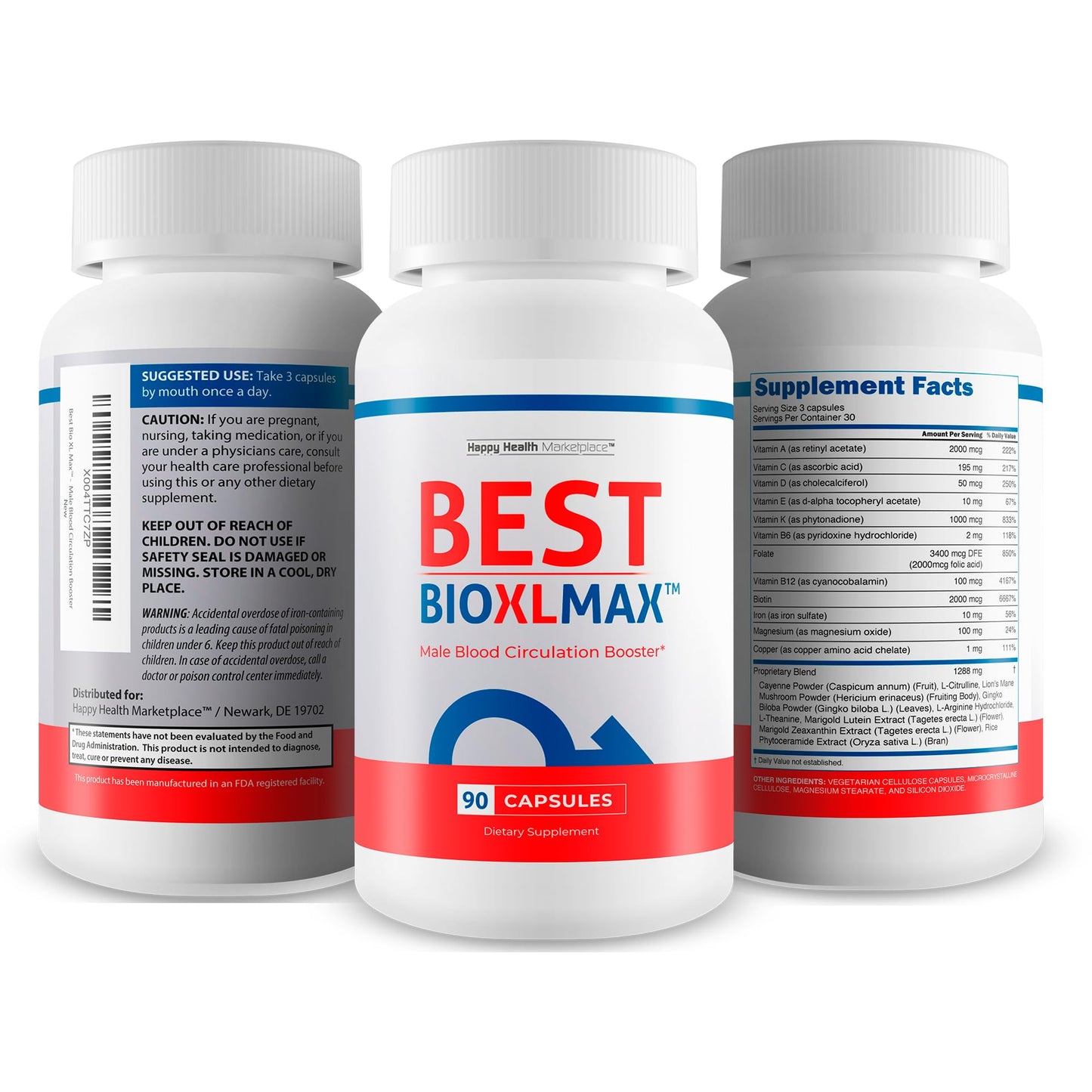 Happy Health Marketplace Bio XL Max Capsules 90 Count