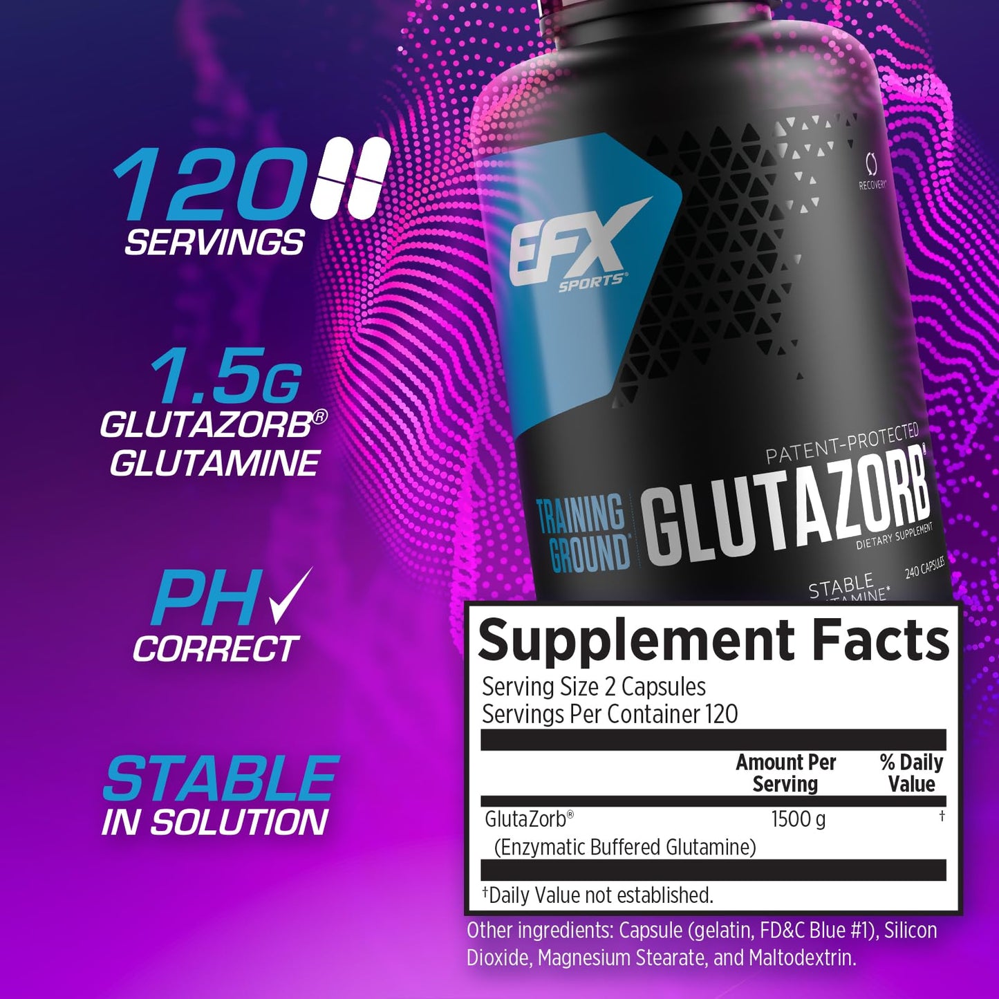 EFX Sports Training Ground Glutazorb Powder, 7.4 Ounce