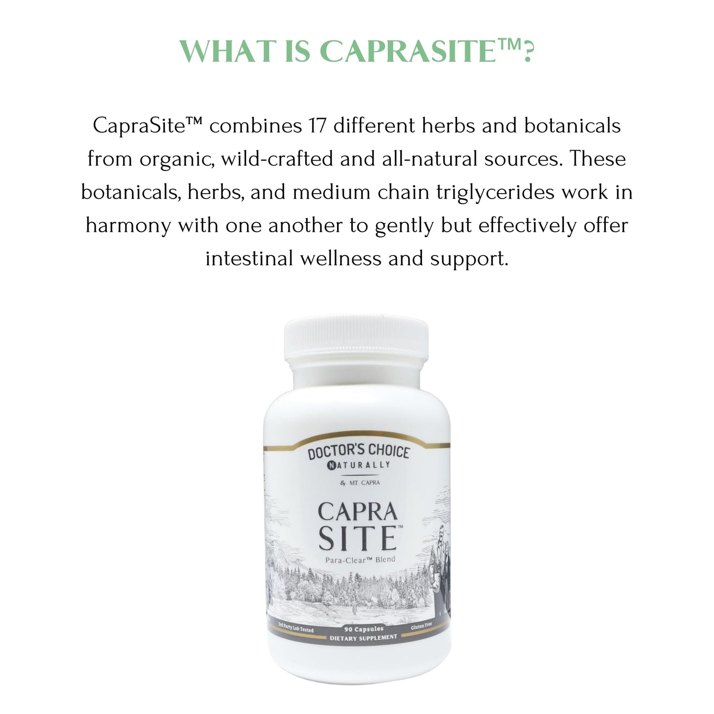 Mt. Capra CapraSite Herbal Intestinal Support Capsule, 90 Capsules