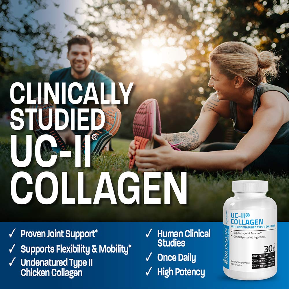 Bronson UC-II Undenatured Type II Collagen Joint Support Capsules, 30 Count