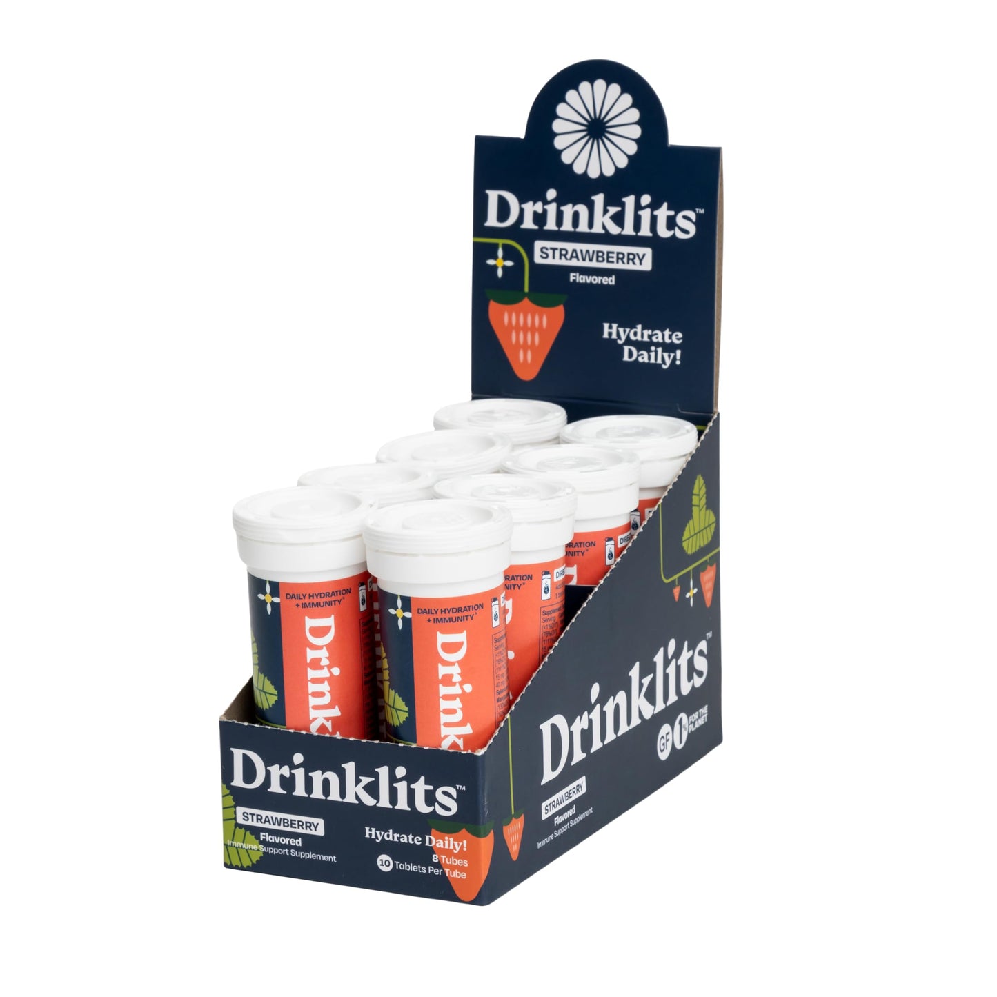 Drinklits Strawberry Immune Support Fizzy 80 Tablets