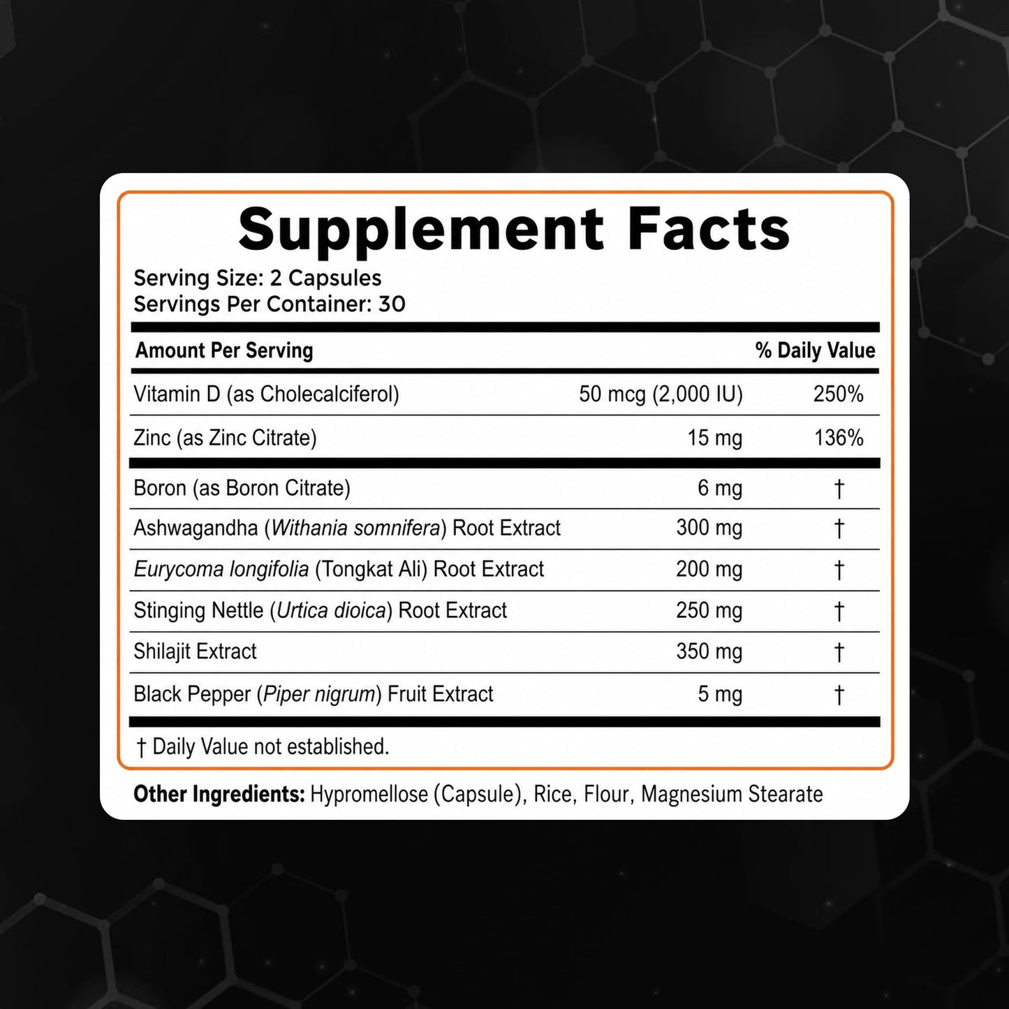 Nutesta Men's Support Supplement Capsules 60 Count