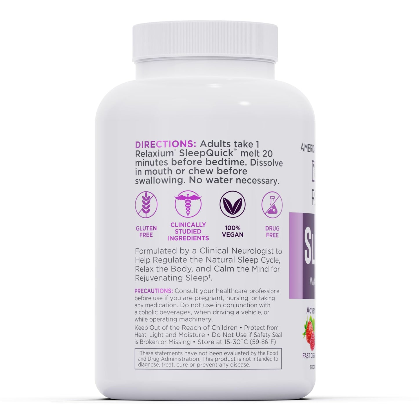 Relaxium Sleep Quick Melts Chewable 100 Count