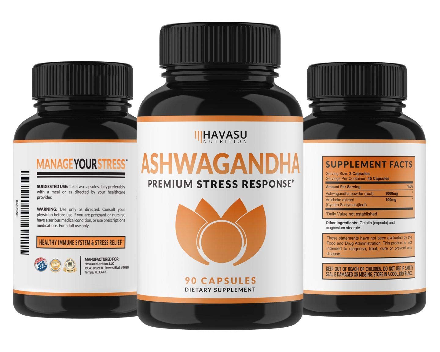 HAVASU NUTRITION Ashwagandha & Saw Palmetto L-Arginine Complex Capsules, 150 Count
